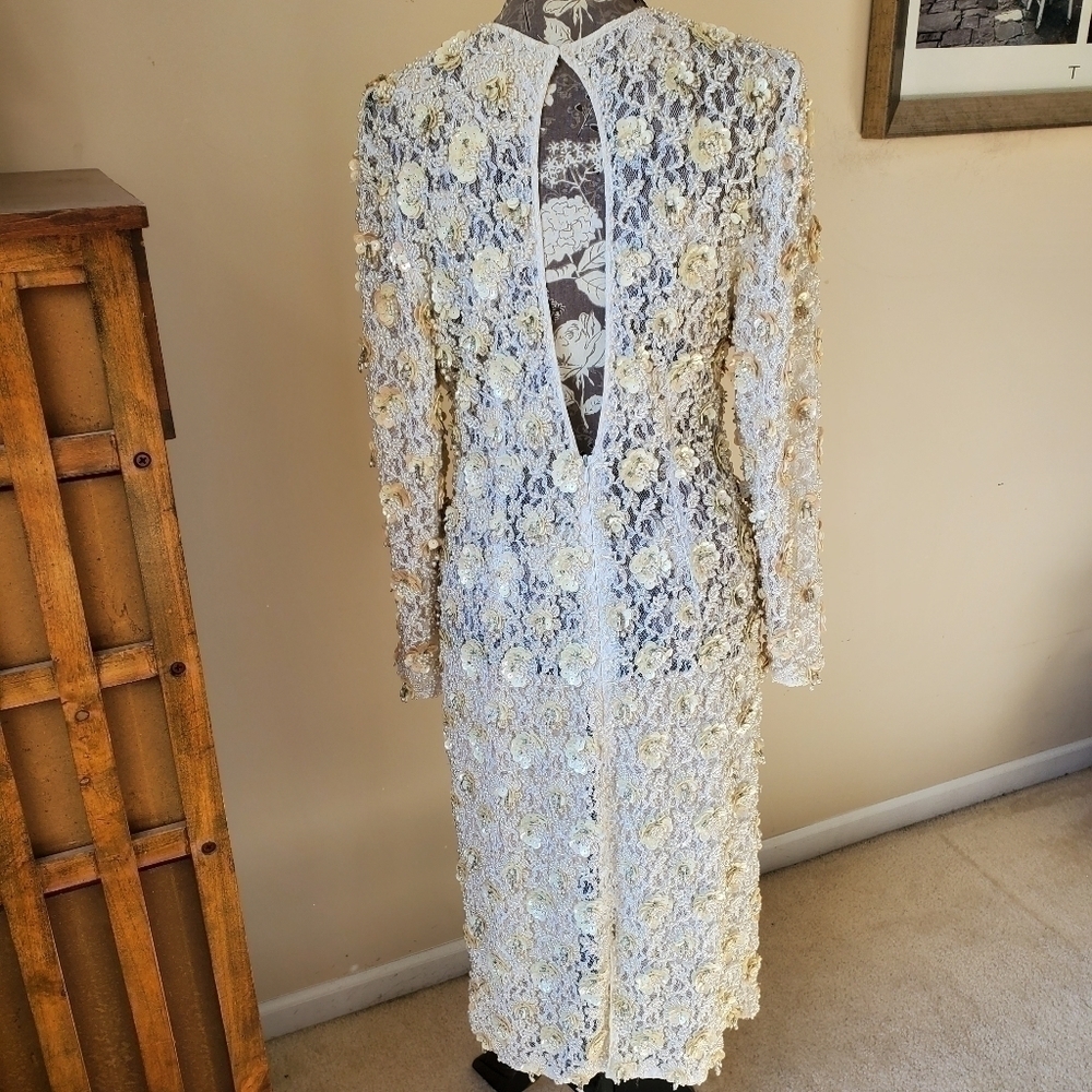 Gorgeous lace beaded embelished dress sz. 4 - Picture 5 of 7